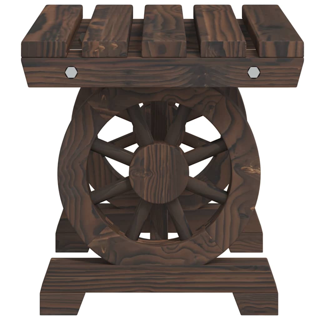 Garden Bench Solid Wood Fir Dark brown 40 x 36,5 x 38,5 cm
