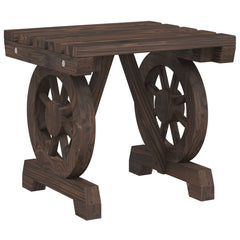 Garden Bench Solid Wood Fir Dark brown 40 x 36,5 x 38,5 cm