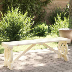 Garden Bench Solid Wood Fir Brown 115 cm