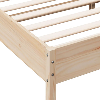 Bed Frame with Headboard 200x200 cm Solid Wood Pine