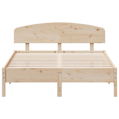 Bed Frame with Headboard 160x200 cm Solid Wood Pine