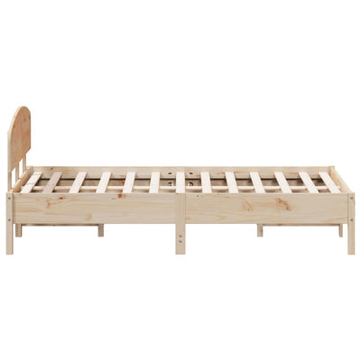 Bed Frame with Headboard 160x200 cm Solid Wood Pine