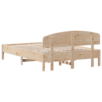 Bed Frame with Headboard 160x200 cm Solid Wood Pine