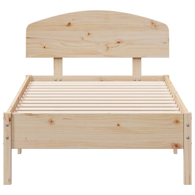 Bed Frame with Headboard 100x200 cm Solid Wood Pine