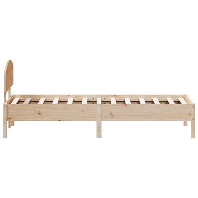 Bed Frame with Headboard 100x200 cm Solid Wood Pine