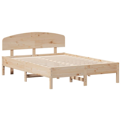 Bed Frame with Headboard 120x190 cm Small Double Solid Wood Pine