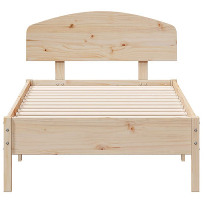 Bed Frame with Headboard 90x190 cm Sinlge Solid Wood Pine