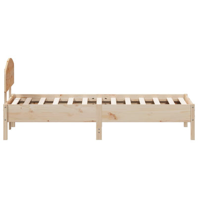 Bed Frame with Headboard 90x190 cm Sinlge Solid Wood Pine