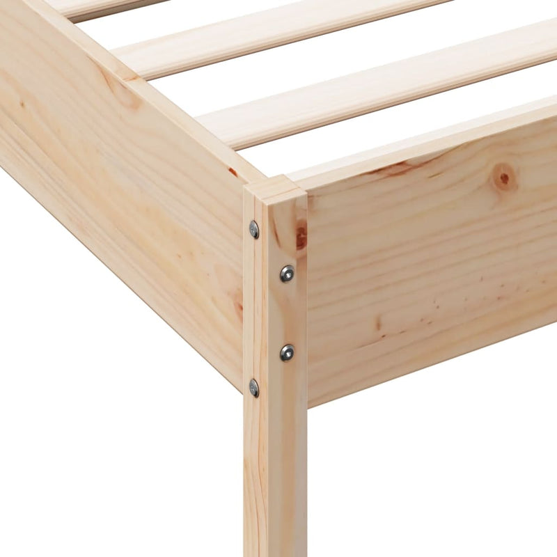 Bed Frame with Headboard 90x190 cm Sinlge Solid Wood Pine