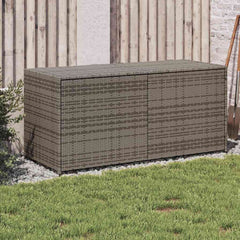 Garden Storage Box Poly Rattan Grey 120 x 50 x 56 cm