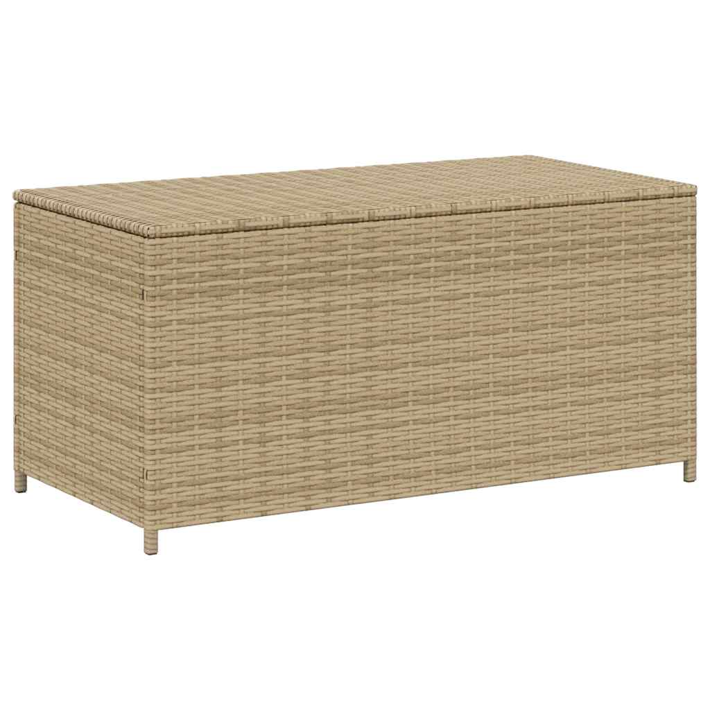 vidaXL Garden Storage Box Mix Beige 190L Poly Rattan 2