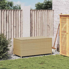 vidaXL Garden Storage Box Mix Beige 190L Poly Rattan 3