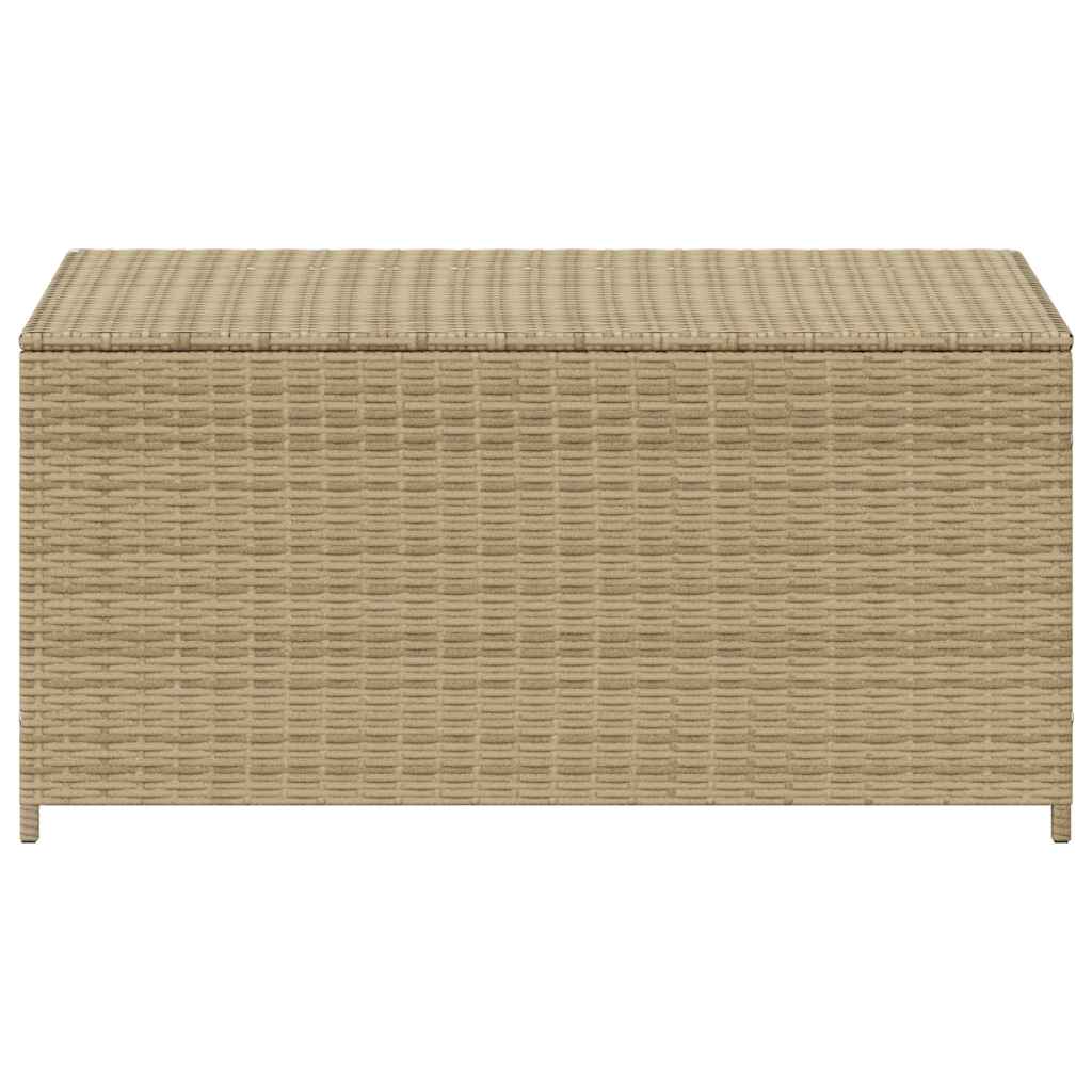 vidaXL Garden Storage Box Mix Beige 190L Poly Rattan 4
