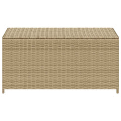 vidaXL Garden Storage Box Mix Beige 190L Poly Rattan 4