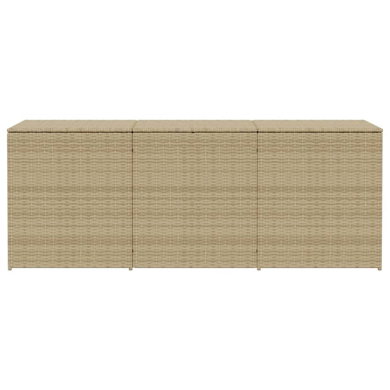 Garden Storage Box Mix Beige 984L Poly Rattan