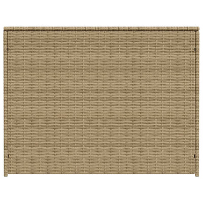 Garden Storage Box Mix Beige 984L Poly Rattan