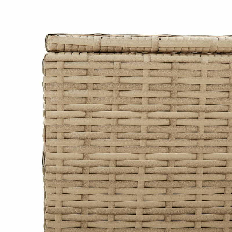 Garden Storage Box Mix Beige 984L Poly Rattan