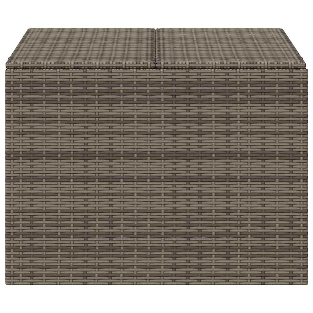 Garden Storage Box Poly Rattan Grey 80 x 75 x 59 cm