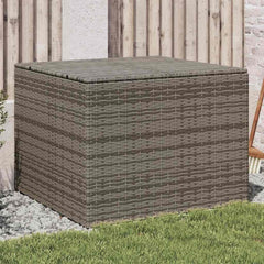 Garden Storage Box Poly Rattan Grey 80 x 75 x 59 cm