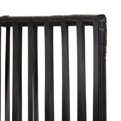 vidaXL Room Divider 4 Panels Black Poly Rattan 6