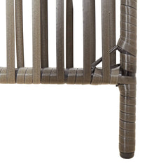 Room Divider 3 Panels Poly Rattan Line Weaving Length 200 cm Grey 147 cm