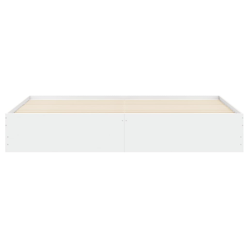 Bed Frame with Drawers without Mattress 160x200 cm White