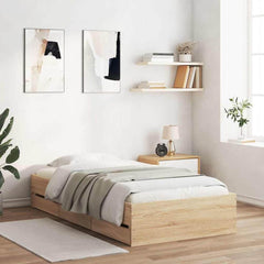 Bed Frame with Drawers without Mattress 90x200 cm Sonoma oak