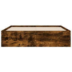 Bed Frame with Drawers without Mattress 120x190 cm Smoked oak