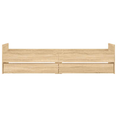 Bed Frame with Drawers without Mattress 100x200 cm Sonoma oak