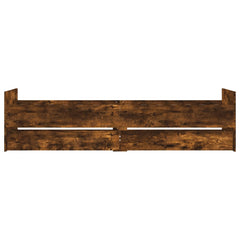 Bed Frame without Mattress Small Single Length 190 cm Smoked oak 90 cm