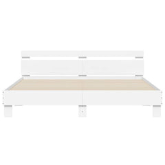 Bed Frame without Mattress 200x200 cm White