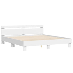 Bed Frame without Mattress 180x200 cm White