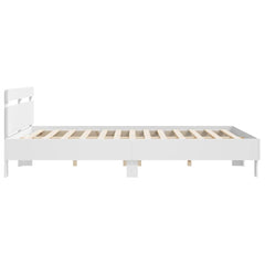 Bed Frame without Mattress 180x200 cm White