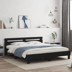 Bed Frame without Mattress 180x200 cm Black