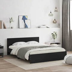 Bed Frame without Mattress Black 140 x 200 cm