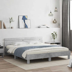 Bed Frame without Mattress Concrete Grey