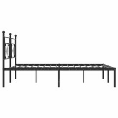 vidaXL Metal Bed Frame without Mattress with Headboard Black 193x203cm 6