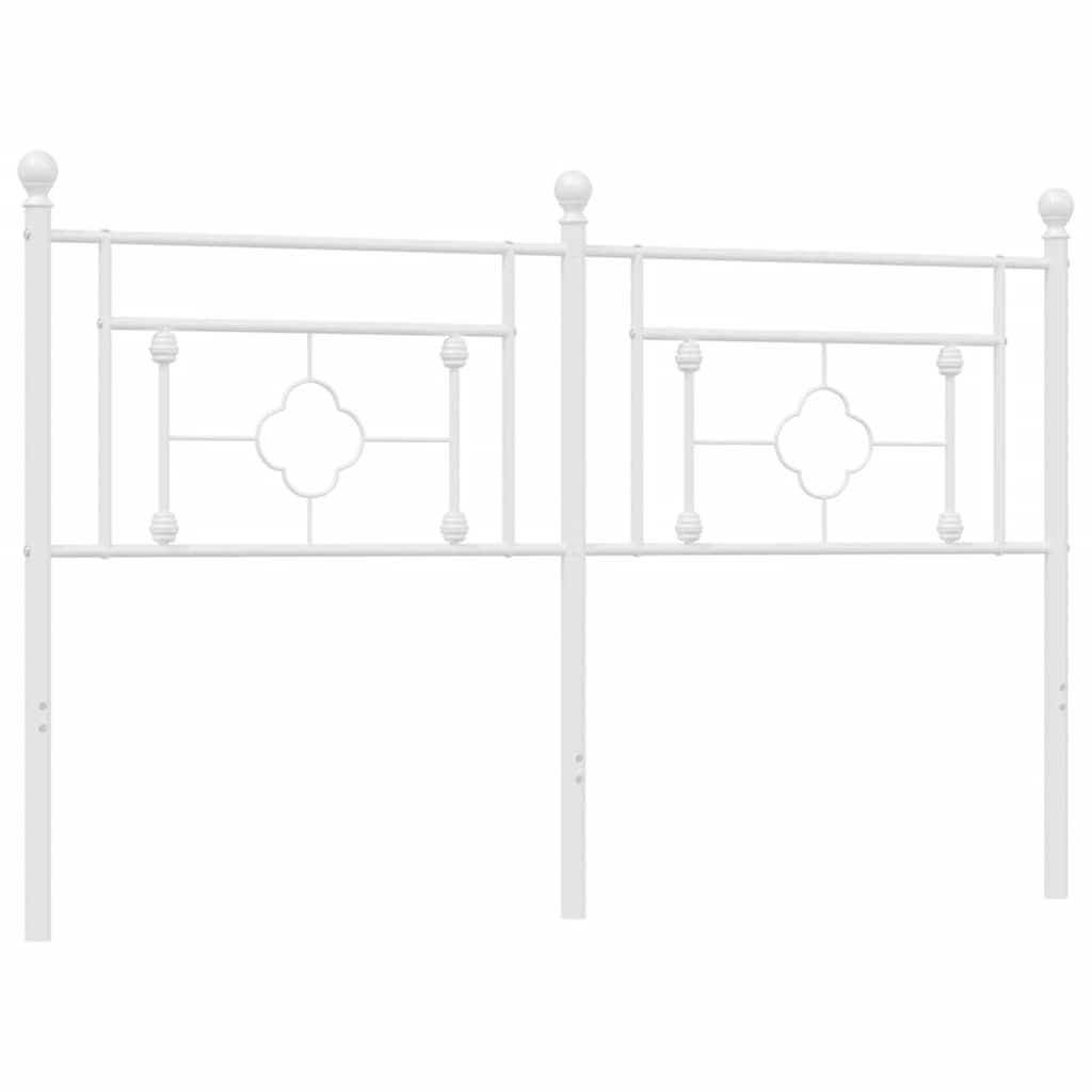 vidaXL Metal Replace Headboard White 160 cm 5