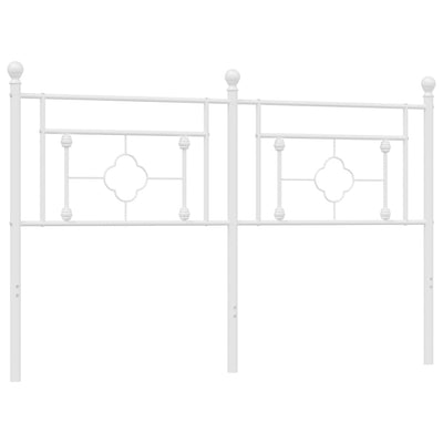 Metal Headboard White 160 cm