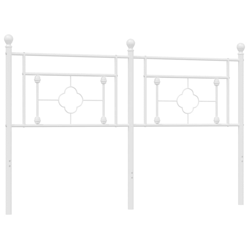 Metal Headboard White 160 cm