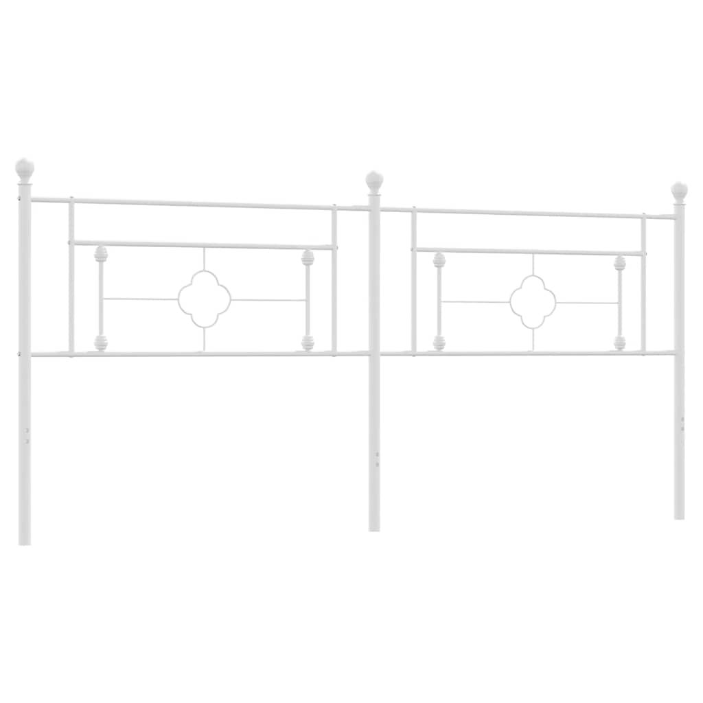 vidaXL Metal Replace Headboard White 193 cm 2