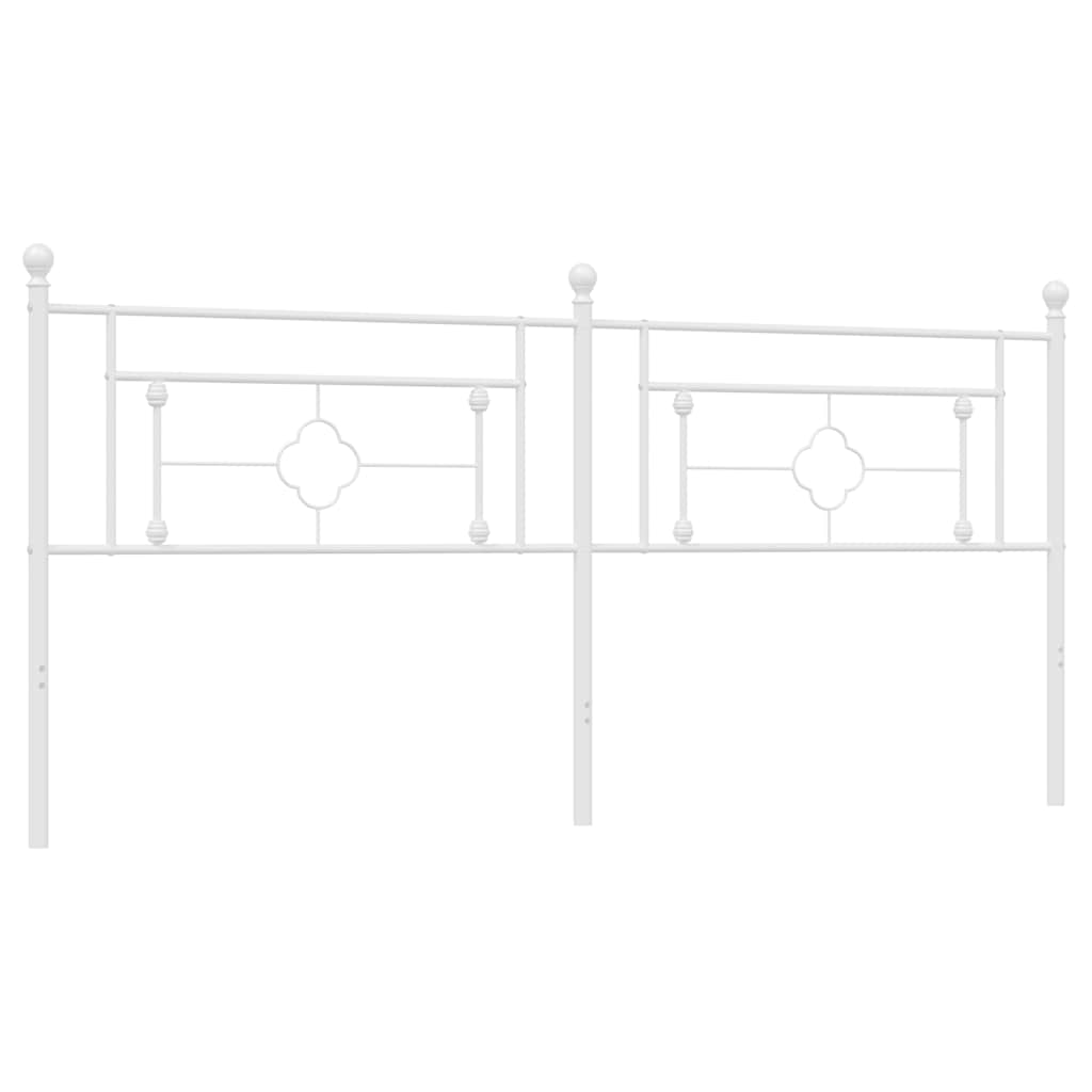 vidaXL Metal Replace Headboard White 193 cm 5