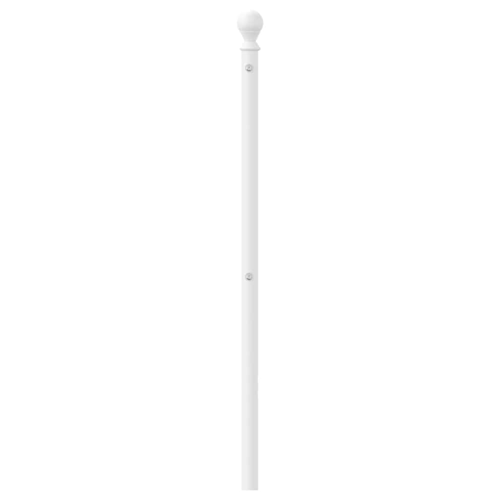 vidaXL Metal Replace Headboard White 200 cm 4