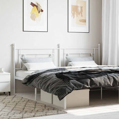 vidaXL Metal Replace Headboard White 200 cm 1
