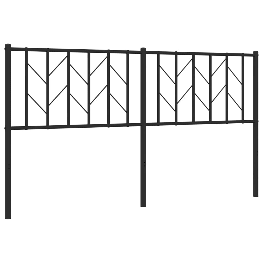 vidaXL Metal Replace Headboard Black 160 cm 2