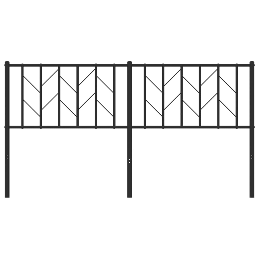 vidaXL Metal Replace Headboard Black 160 cm 4