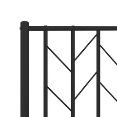 vidaXL Metal Replace Headboard Black 160 cm 6