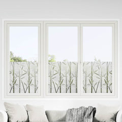 Window Films 2 pcs Frosted Bamboo Pattern PVC