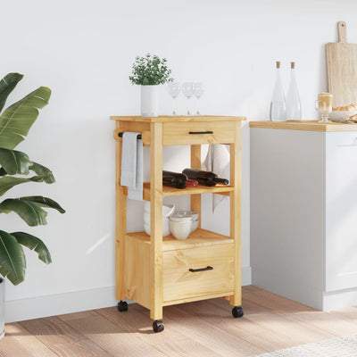 Kitchen Trolley MONZA 48x40x90 cm Solid Wood Pine