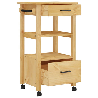 Kitchen Trolley MONZA 48x40x90 cm Solid Wood Pine